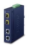 PLANET IP30 Industrial 2-port convertoare media pentru rețea Albastru (IGT-2205AT)