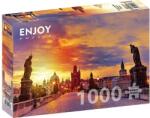 Enjoy 1000 db-os puzzle - Charles Bridge at Sunset, Prague (1284) (1284)