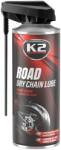 K2 autokosmetika K2 ROAD DRY CHAIN LUBE 400 ml - száraz kenőanyag motorkerékpár láncokhoz