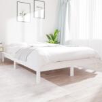 vidaXL Cadru de pat, alb, 120x200 cm, lemn masiv de pin (820537) - vidaxl