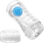 Pretty Love Masturbator Blue Planet cu Bila de Intensitate, TPR, Albastru, 18 cm