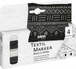 Kreul 92751 Textile Marker Black & White Set Set markere textile 2 mm Black & White 4 Bucăți (92751)