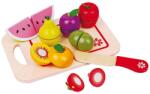 Lelin Set de bucatarie Lelin - Fructe de taiat din lemn, cu tavita II (L40046) Bucatarie copii