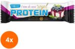 Max Sport Set 4 x Baton Proteic in Invelis Alb cu Aroma de Coacaze Negre, 60g Max Sport