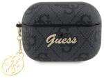 GUESS 4G Script PC/PU Charm tok AirPods Pro 2 készülékhez, fekete