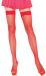 Leg Avenue Nylon Fishnet Thigh Highs Red