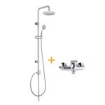 Mereo Mereo, Sonata zuhanykészlet és Sonata zuhanycsaptelep 100 mm, MER-CB609A (MER-CB609A)