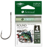Mikado Sensual Round 8 Füles Szakállas Egyágú Ragadozóhalas Horog 10db (HS012B-8B)