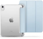 Apple iPad 10.9 (2022) / iPad 11 (2025), mappa tok, közepesen ütésálló, érintőceruza tartó, érintőceruza nélkül, átlátszó hátlap, Smart Case, TP SC Pen Holder Hybrid, világoskék