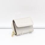 Peterson ekrü lakk anyagában mintás kívül cipzáras mini női bőr pénztárca ptn423229-sbr7341