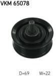 SKF Szíjtárcsa/vezetőgörgő, hosszbordás szíj SKF VKM 65078 (VKM 65078)