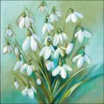 Ambiente Hóvirág mintás papírszalvéta 33x33cm, 20db-os