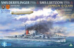 TAKOM SMS DERFFLINGER 1916 & SMS LUETZOW 1916 & ZEPPELIN Q CLASS (LIMITED EDITION 1: 700 (TAKSP7043)