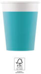  Unicolour Tirquoise, Kék papír pohár 8 db-os 200 ml FSC (PNN93541) - oliviashop