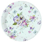  Pillangó Turquoise papírtányér 8 db-os 23 cm FSC (PNN95004) - oliviashop