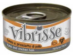 Croci Hrana umeda pentru pisici Croci Vibrisse Natural, Ton si sunca de pui in aspic, 6 x 70g (C1018768)