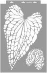 MyWall Csodás levelek stencil - 3D - 38x60 cm maxi 1