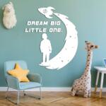 DUBLEZ 3D matrica gyerekszobába - Dream big little one, Fehér