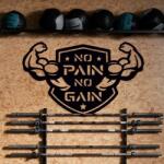DUBLEZ Motivációs kép - No Pain No Gain, Fekete
