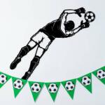 DUBLEZ Foci dekoráció - Kapus, Fekete