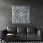 DUBLEZ Exkluzív fali mandala - Art, Ezüst