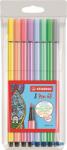 STABILO Rostirón készlet, 1 mm, STABILO "Pen 68", 8 pasztell szín (TST68801) - kecskemetirodaszer