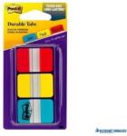 3M Jelölőcímke, műanyag, megerősített, 3x22 lap, 25x38 mm, 3M POSTIT, vegyes (LPJ686RYB) - kecskemetirodaszer