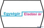  Árazószalag, feliratos, 25x16, Egységár/Eladási ár (IS2516EA) - kecskemetirodaszer