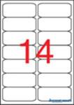 APLI Etikett, 99, 1x38, 1 mm, poliészter, időjárásálló, kerekített sarkú, fehér, APLI, 280 etikett/csomag (LCA12113) - kecskemetirodaszer