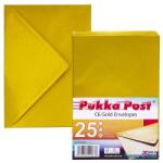 PUKKA PAD Boríték, C6, enyvezett, PUKKA PAD "Gold", arany (PUP9063) - kecskemetirodaszer