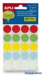 APLI Etikett, 19 mm kör, kézzel írható, színes, APLI, vegyes színek, 100 etikett/csomag (LCA7109) - kecskemetirodaszer