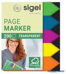 Sigel Jelölőcímke, műanyag, 5x40 lap, 12x45 mm, SIGEL "Nyilak", vegyes szín (SIHN613) - kecskemetirodaszer