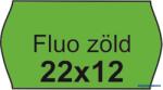  Árazószalag, 22x12 FLUO zöld (IS2212FZ) - kecskemetirodaszer
