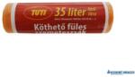 TUTI Szemeteszsák, köthető füles, 35 l, 20 db, 50x60 cm, 9 , TUTI, narancssárga (KHT967) - kecskemetirodaszer