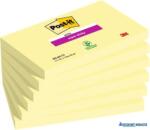3M Öntapadó jegyzettömb csomag, 76x127 mm, 6x90 lap, 3M POSTIT "Super Sticky", kanári sárga (LP6556SSCYEU) - kecskemetirodaszer