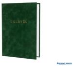  Oklevéltartó, A4, exkluzív, plüss, aranyozva, zöld (ISKE177) - kecskemetirodaszer