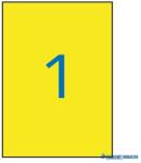 APLI Etikett, 210x297 mm, poliészter, időjárásálló, APLI, sárga, 20 etikett/csomag (LCA12877) - kecskemetirodaszer