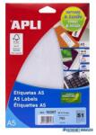 APLI Etikett, 45x8 mm, eltávolítható, ékszerekhez, A5 hordozón, APLI, 765 etikett/csomag (LCA10307) - kecskemetirodaszer
