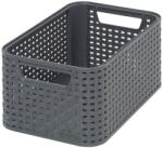 Keter STYLE S méretű rattan kosár, sötét szürke 205826 (03614-308) (205826)