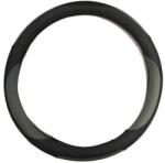  Műbőr kormányvédő szürke - fekete KV-HB27515-GR