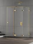 NEW TRENDY Eventa Gold Shine cabină de duș 100x100 cm pătrat auriu luciu/sticlă transparentă EXK-4809 (EXK4809)