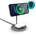 Epico 2in1 vezeték nélküli töltő MagSafe II rögzítési támogatással - asztroszürke