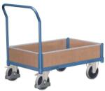Cordes Platform kocsi fogantyúval és alacsony szilárd oldalakkal, 500 kg-ig, 101, 5 x 132, 5 x 80 cm, kék
