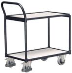 Variofit Antisztatikus polcos kocsi fogantyúval, 250 kg-ig, 2 polc, 101 x 97, 5 x 52, 5 cm