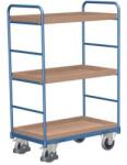 Cordes Magaspolcos kocsi, 250 kg-ig, 3 polc emelt élekkel, 153 x 91 x 50 cm, kék