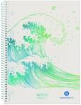 Herlitz Caiet cu spira A5, 70 file, matematica, Wave Greenline, Herlitz HZ50033492