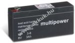 Multipower Ólom akku 8V 3Ah (Multipower) típus MP3-8