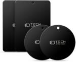 Tech-Protect Set 4 placute metalice TECH-PROTECT Magnetic pentru suporturi auto, Adeziv 3M, Negru (9589046924637)