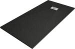 Mexen Hugo, téglalap alakú zuhanytálca SMC 170 x 90 cm, fekete, acél huzat, 42709017-X (42709017-X)