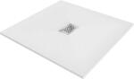 Mexen Hugo, négyzet alakú zuhanytálca SMC 100 x 100 cm, fehér, acél burkolat, 42101010-X (42101010-X)